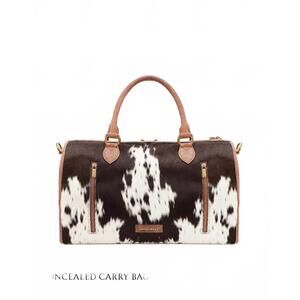 NEW LOYAL WEST women's standard medium duffle bag in cowhide and calfskin